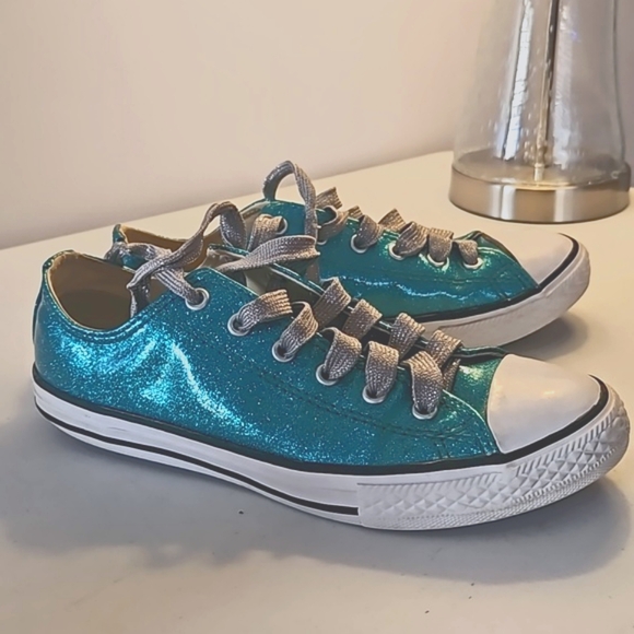 Converse Chuck Taylor Glitter Low Teal - Picture 8 of 8